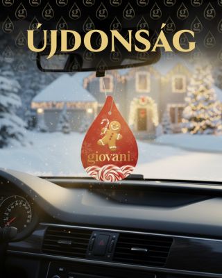 🎄💕Itt a KÜLÖNLEGES ÚJDONSÁG! A Giovani illatos autóillatosítója, amely minden utazást kis ünneppé varázsol! 🎅✨Mézeskalács...