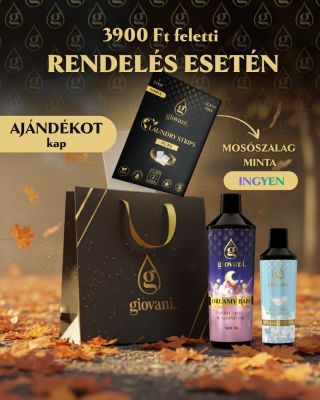 A Giovani®-nál szeretünk örömet szerezni! 💛 Minden 3900 Ft feletti rendeléshez ajándékot adunk – mosószalag mintát! 🫧 Most...